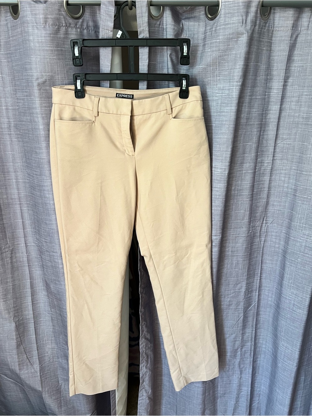 Express Cropped Cream Dress Pants